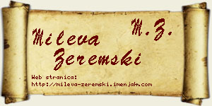 Mileva Zeremski vizit kartica